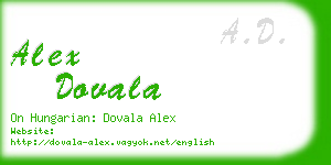 alex dovala business card